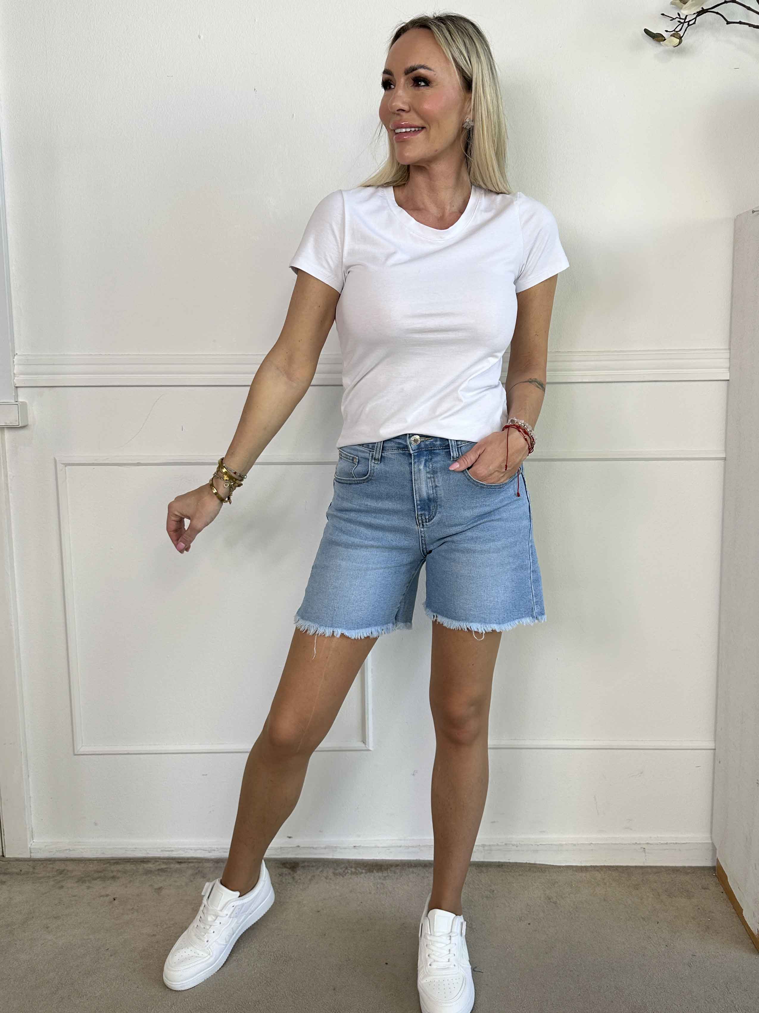 Sif - Shorts i lys denim